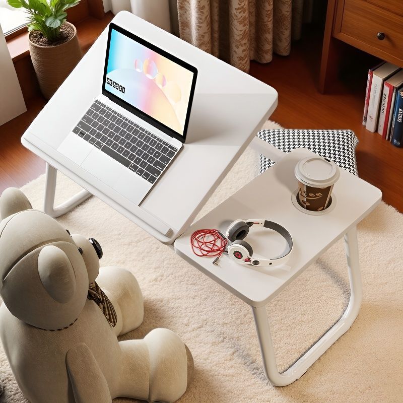 Foldable and height-adjustable small table, folding desk, bed small table, laptop, study desk, mini small table Application Scenario