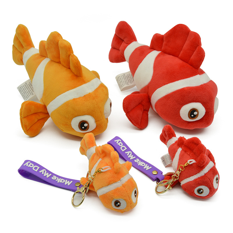 Finding Nemo Red plush toy, Marine animal clownfish doll, short plush toy Item Picture