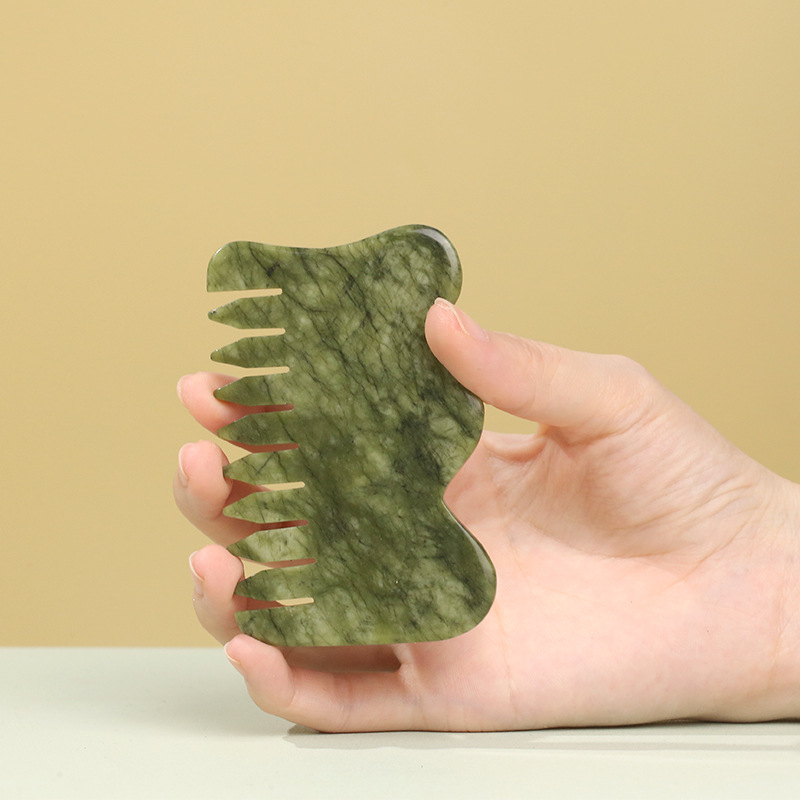 Xiuyan jade gua sha comb, copper gua sha board, moxibustion tools, new jade gua sha products Application Scenario