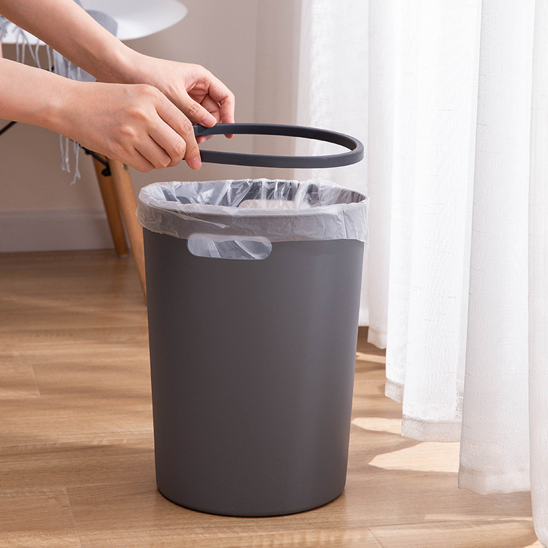 可印刷logo垃圾桶环保材质带提手分类垃圾筒家用客厅厨房厕所纸篓产品图