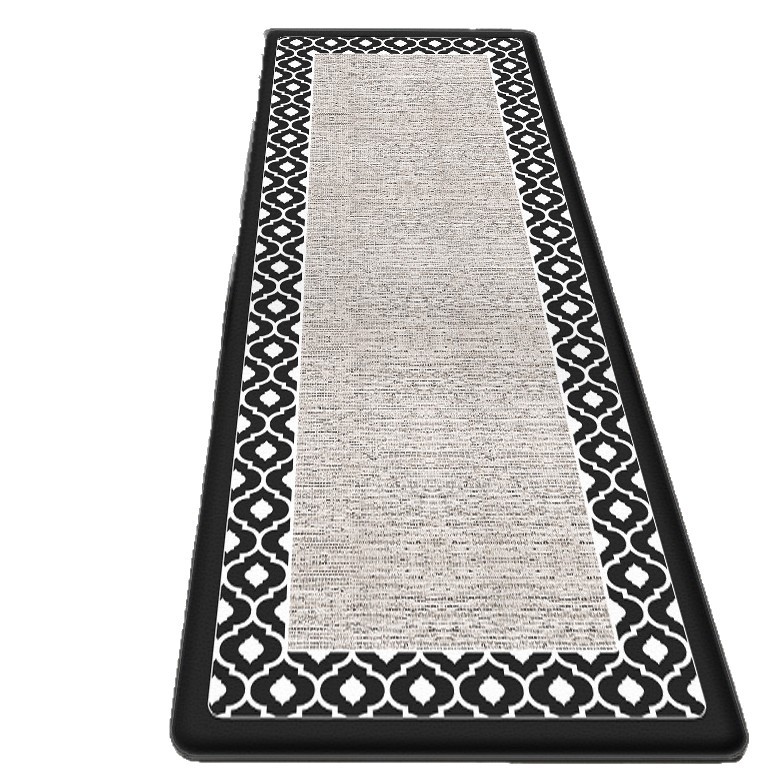 Cross-border kitchen floor mat, thickened PVC anti-fatigue imitation Teslin double-frame mat, waterproof, oil-proof and anti-slip leather mat Item Picture