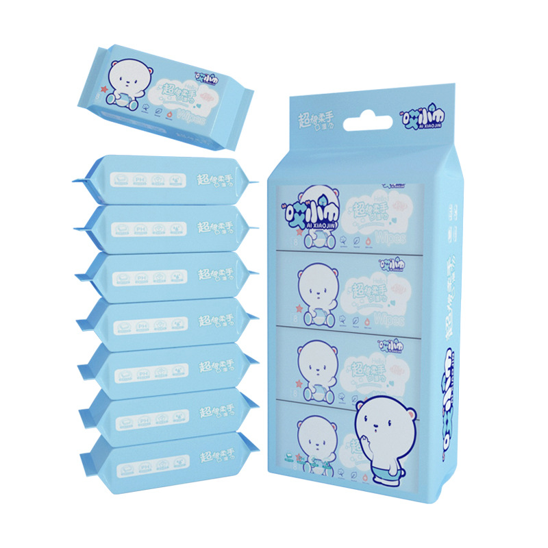 Ultra-mini wet wipes, portable small packaging, hand and mouth cleaning wet wipes, female student dormitory hygiene wet wipes, baby Item Picture