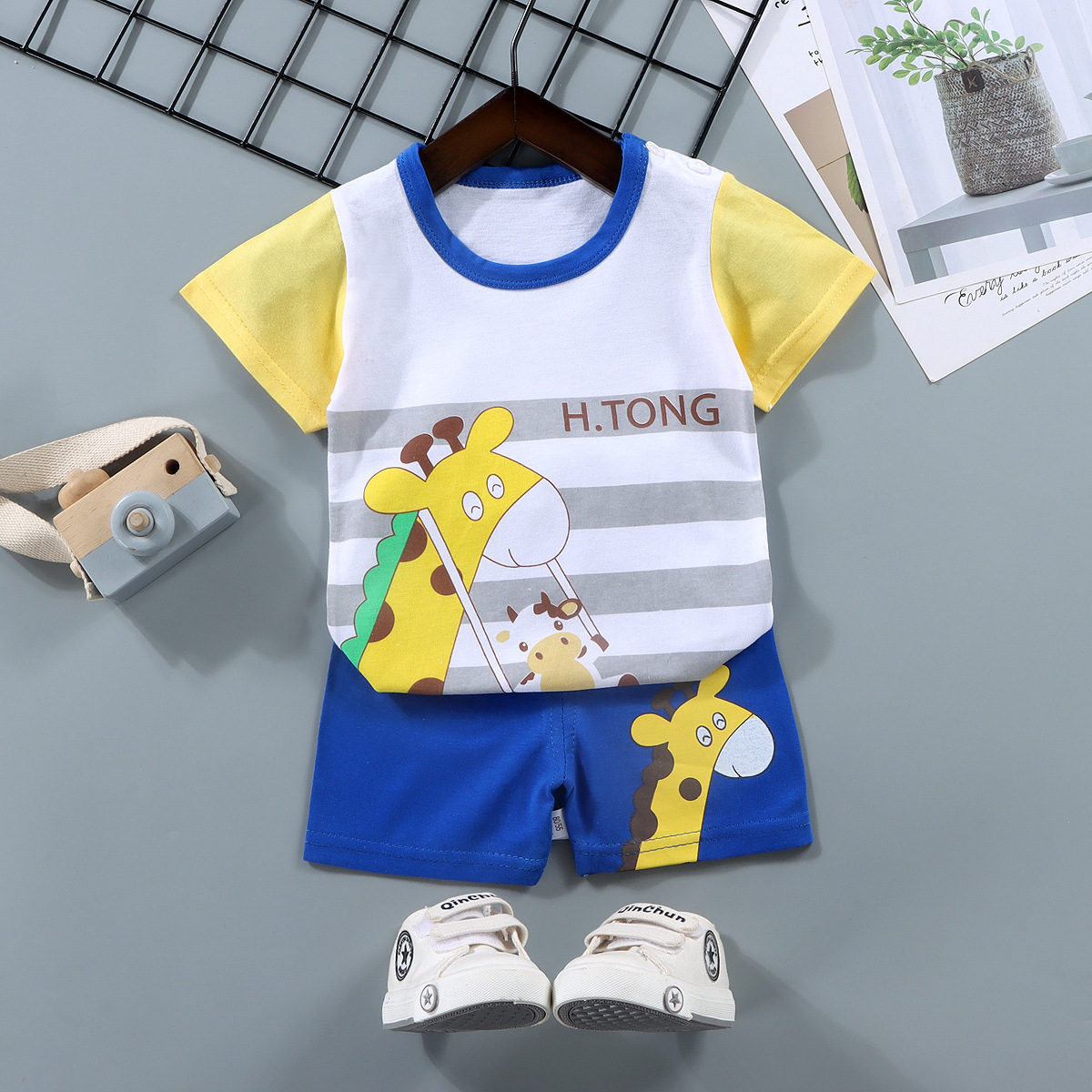 Children's short-sleeved suits, pure cotton boys' T-shirts, baby summer children's clothing, girls' shorts, baby clothes, summer clothing wholesale Application Scenario