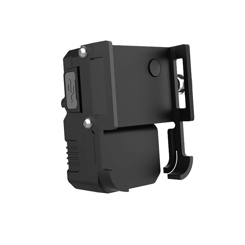 外卖骑手电动车摩托车导航防水防抖快充带蓝牙扩音器手机支架白底实物图