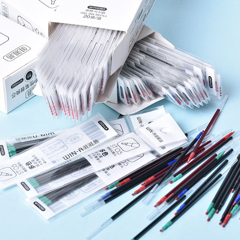 Weiya Hui multi-color pen Refill 080 four-color Pen refill ST Pen refill wholesale, 4 pieces per pack, smooth writing Specification image