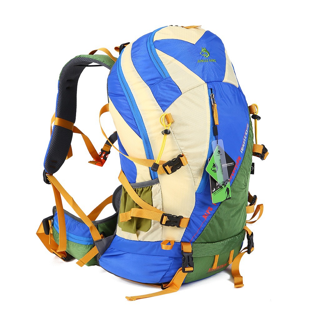 Cross-border mountaineering bag, men's outdoor large capacity backpack, waterproof hiking and cycling backpack, travel bag, 50L details Picture