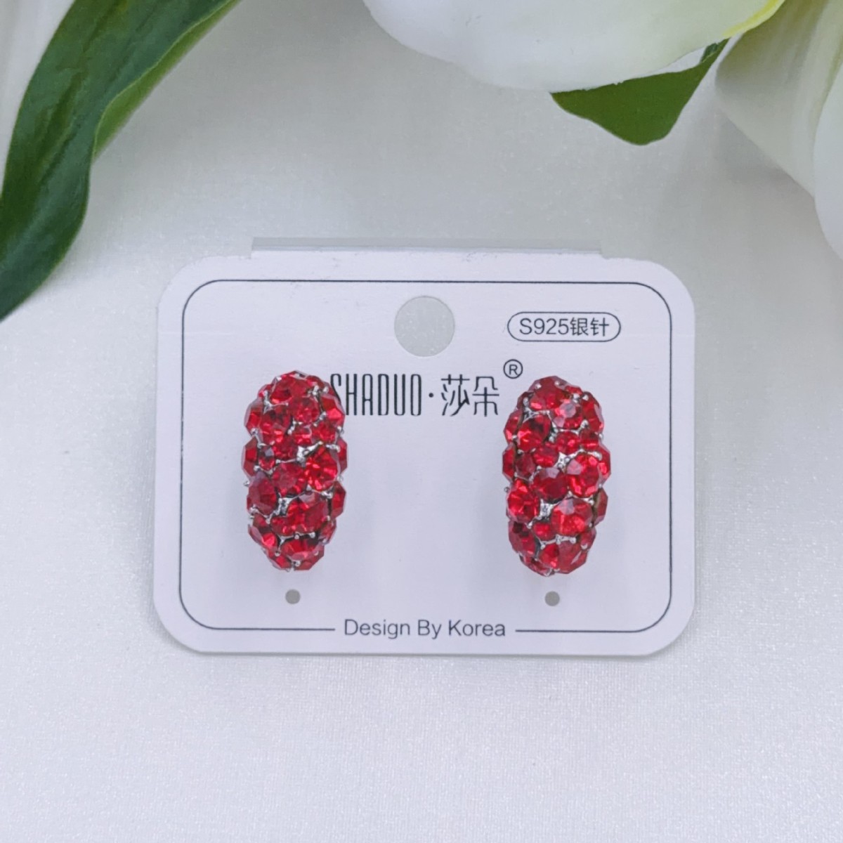 Silver needle C-ring water diamond earrings for women, 2026 new C-shaped exquisite earrings, small and versatile, popular earrings for autumn and winter Specification image
