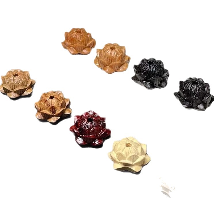 Factory direct supply of handcrafted lotus wood accessories made of Indian small-leaf rosewood, green sandalwood and boxwood, with four or five layers Item Picture