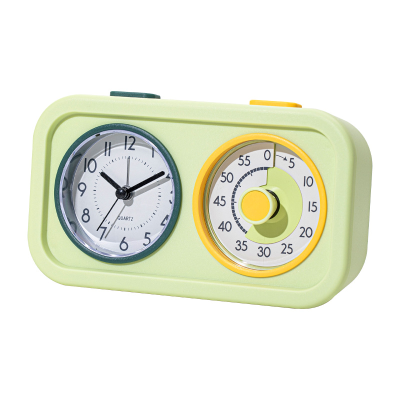 学生可视化双拼计时器儿童学习自律作业时间管理器静音定时闹钟白底实物图