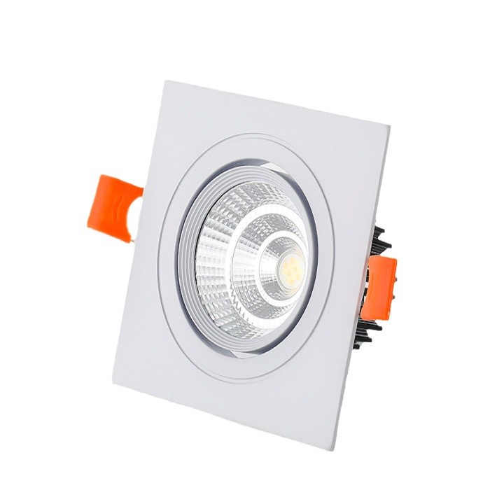 cob square spotlights, grille lights, led bold lights, ceiling lights, single-head, double-head, triple-head downlights, shopping malls, exhibition halls, living rooms Item Picture