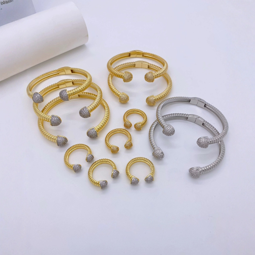 Wholesale of popular cross-border copper-plated 18k zircon bracelet and ring from Europe and America, a simple and versatile accessory for women Application Scenario