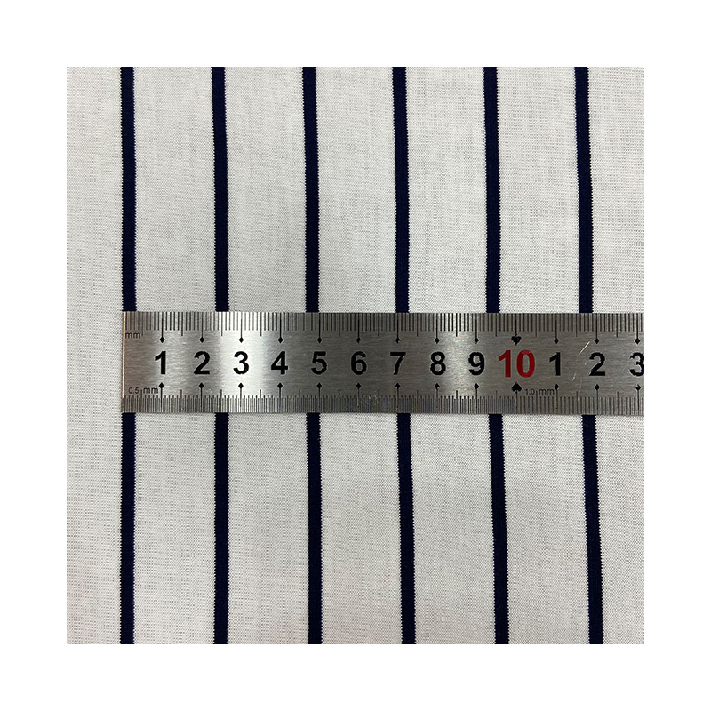 40s cotton double yarn 220g all-cotton striped fabric, fashionable pure cotton T-shirt base layer fabric Application Scenario