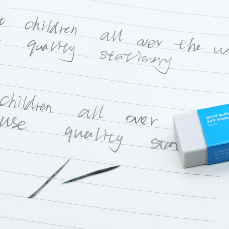 High-quality TPR material erasers, small 4-color mixed office and school erasers, student stationery Specification image