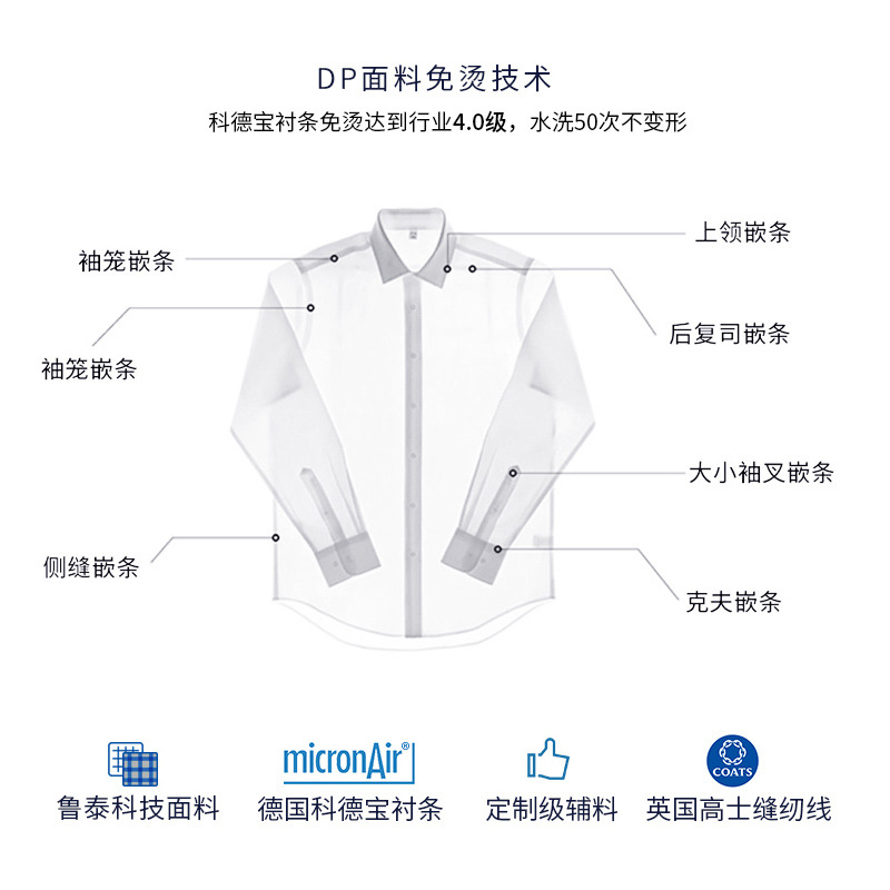 衬衣男长袖休闲/衬衫男士长袖休闲/衬衫/服装/七分就男裝襯衣产品图