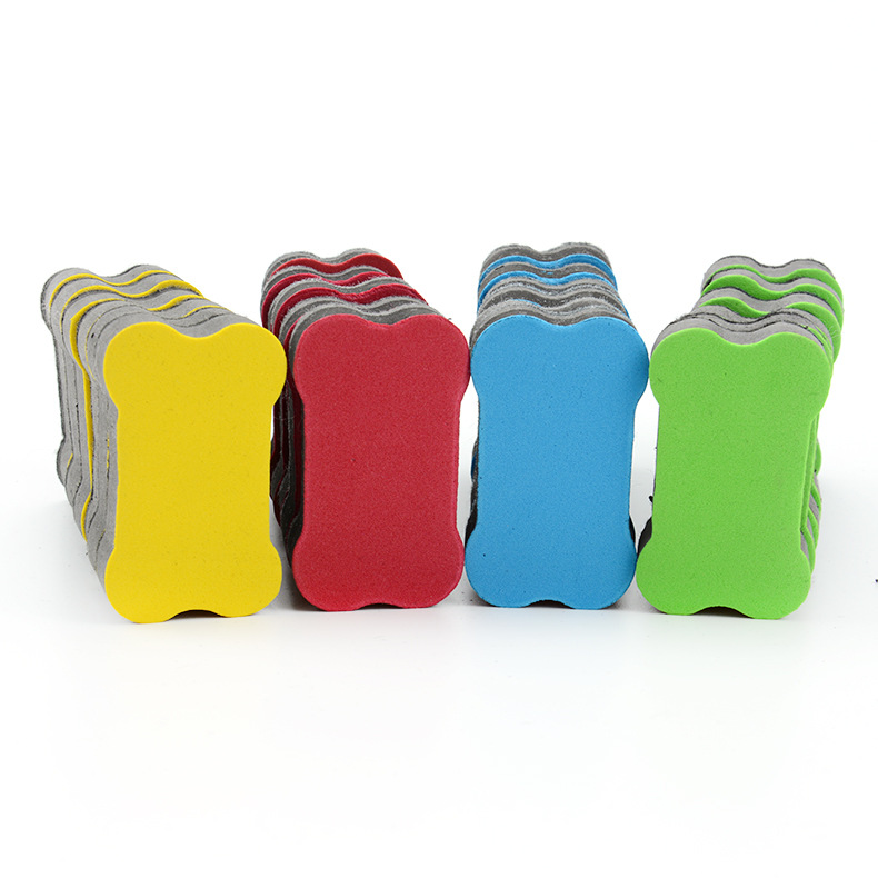 Qianhui eva magnetic erasers, customized colored small bones, EVA white erasers, children's cleaning, black erasers, processing and labeling Specification image