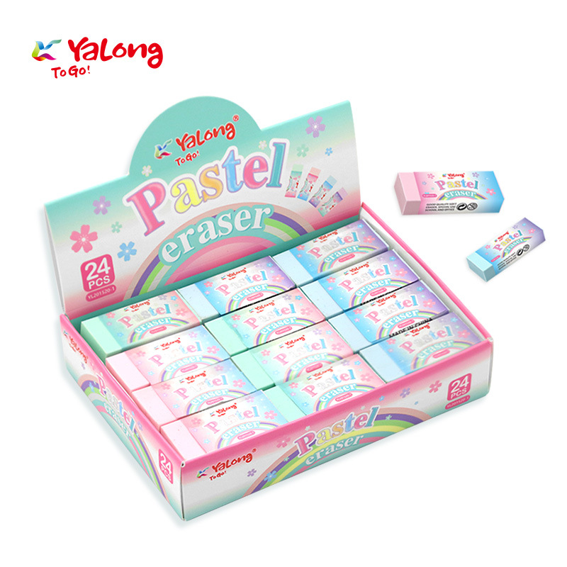 The popular cubic design eraser made of rubber TPR material in foreign trade, student/office pencil eraser Application Scenario
