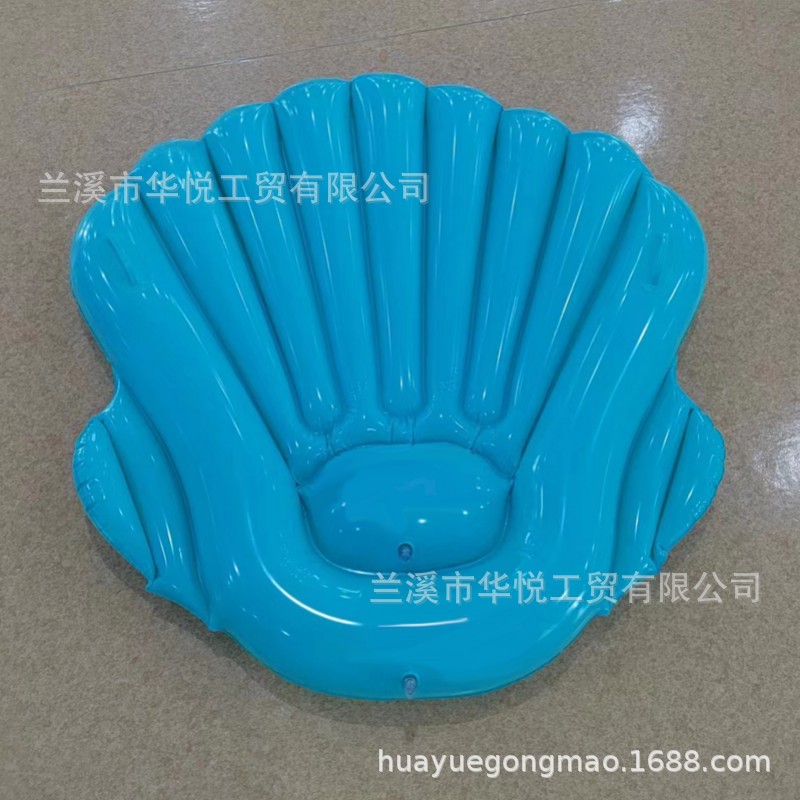 Customized cross-border water floating bed, shell lounge chair, adult larger handle, double airbag floating raft, beach inflatable seat cushion