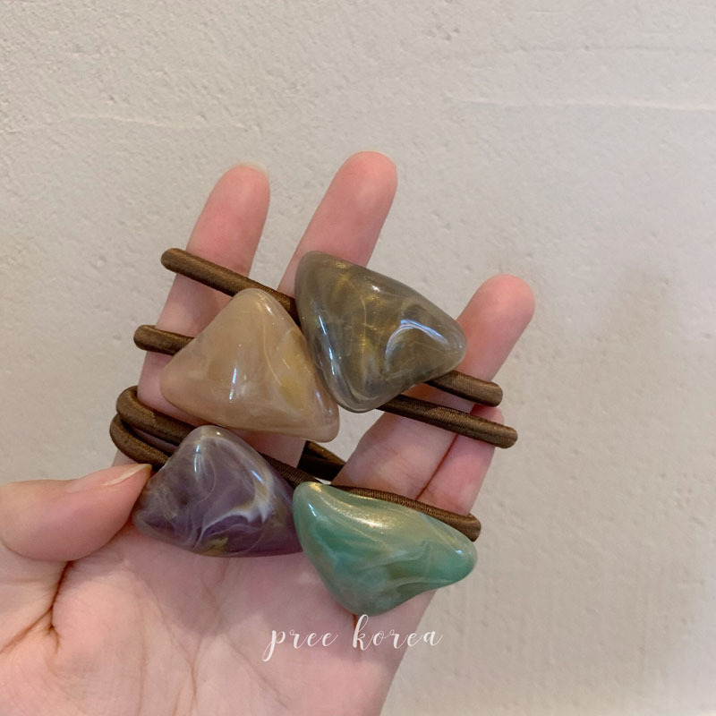 Korean smoke-like acrylic minimalist and versatile basic hair ponytail, Dongdaemun hair band and headband accessories details Picture