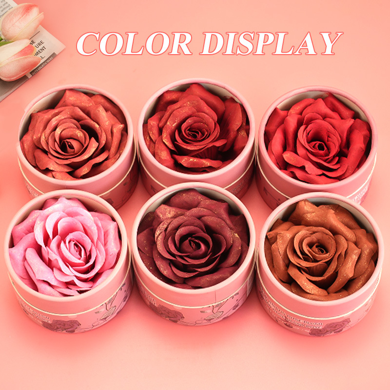 跨境热卖MAYBELUCKY3D立体玫瑰腮红自然提升气色小花瓣裸妆易上色产品图