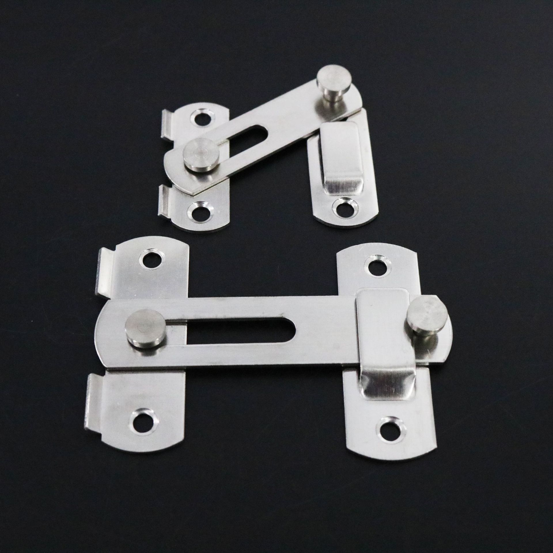 Stainless steel door latch, 90-degree right-angle snap, latch, anti-theft door bolt, latch, left and right pet door lock, barn door Specification image