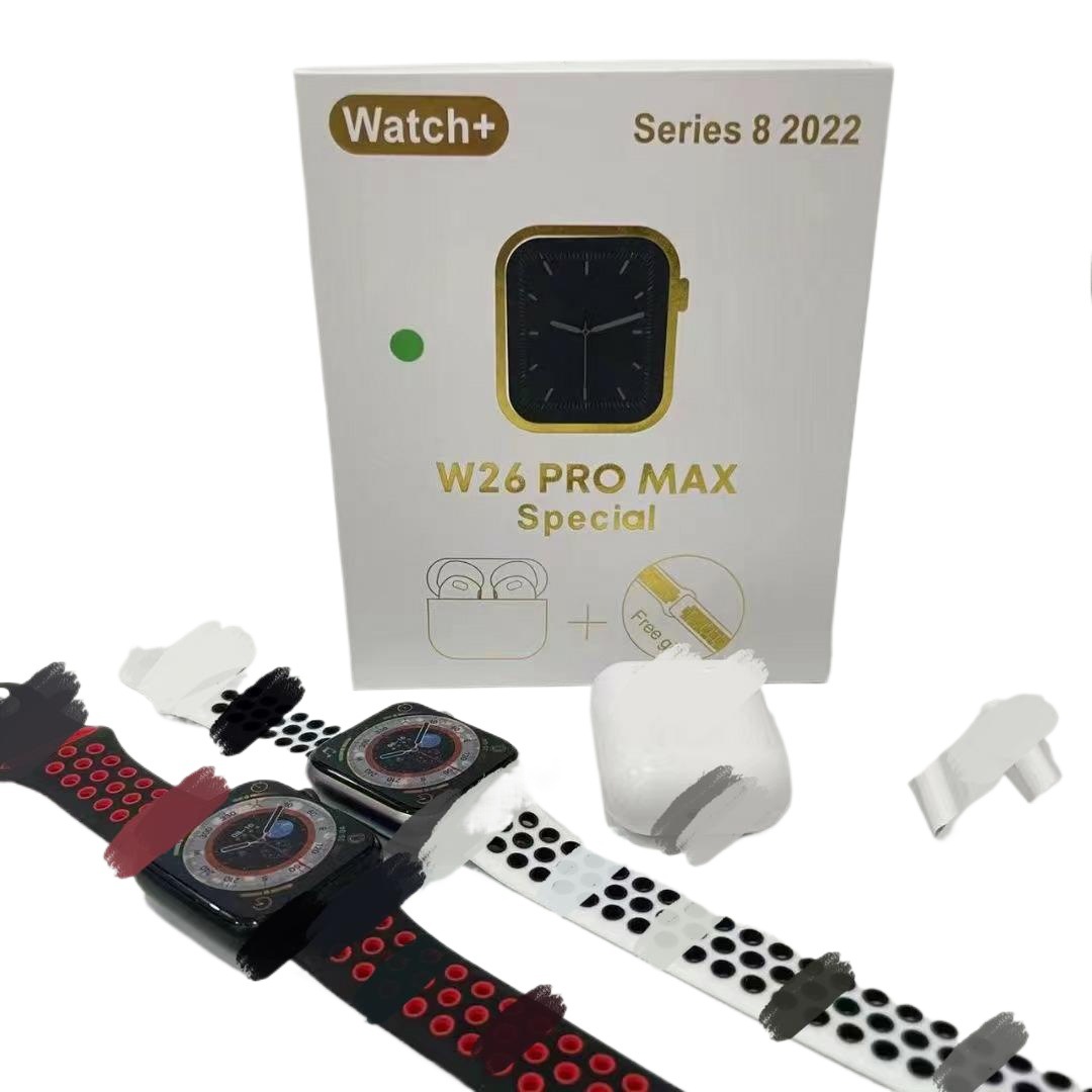 W26Promax智能手表无线耳机二合一组合套装心率运动计步蓝牙通话