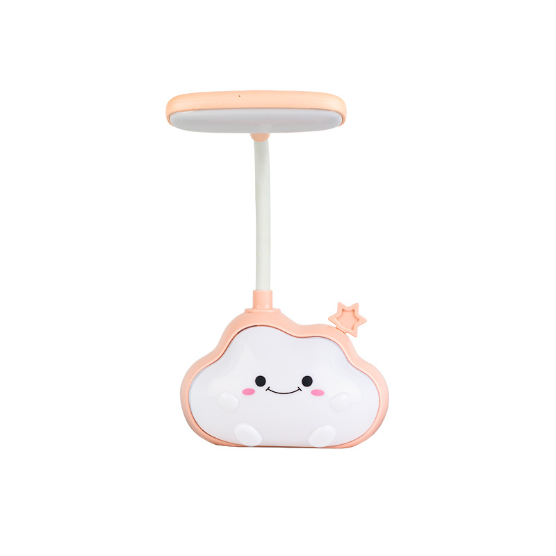 台灯学习卡通可爱云朵宿舍床头灯usb充电儿童护眼LED氛围灯可定制白底实物图