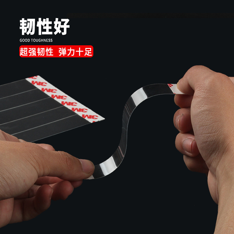 商超货架PVC透明双头粘条过道广告展示牌 促销商品价格牌跳跳卡片货架弹跳广告贴商超过道货品提示条门店陈列摇摆式促销提示卡