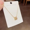 This trendy and stylish H-letter necklace with a touch of sophistication and elegance, featuring a light luxury and niche design, is a versatile collarbone chain Specification image