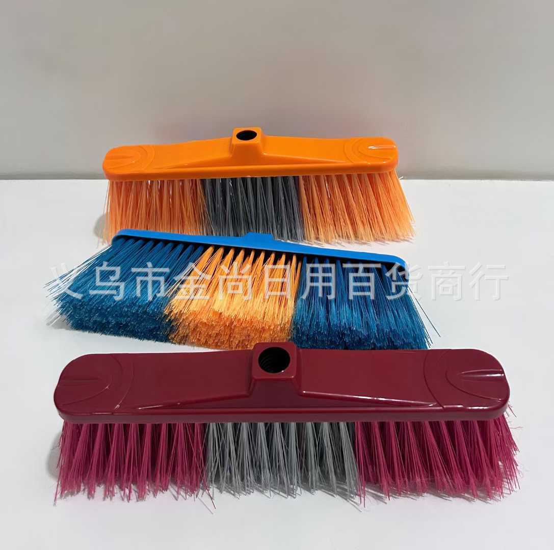 Bathroom tile hard-bristled broom, floor brush, bathroom floor brush, kitchen and outdoor multi-functional poleless cleaning broom head