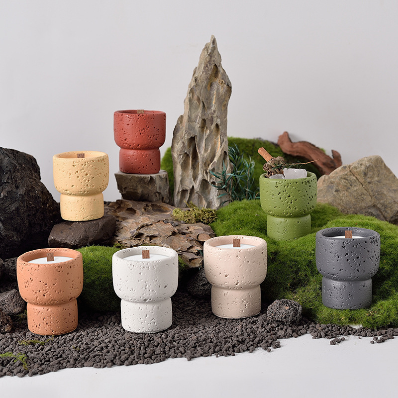 蜡烛杯蜡烛容器空杯香薰蜡烛杯浪漫香氛伴手礼物厂家直销创意水泥产品图