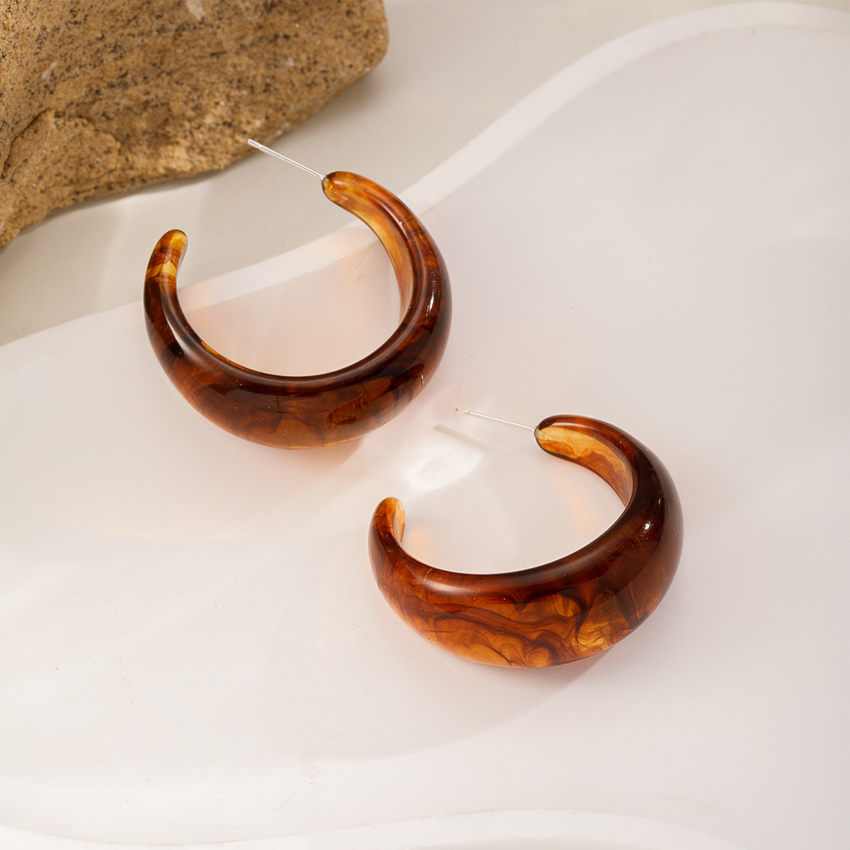 饰品/耳饰/耳环/珍珠耳环/大圈耳环925细节图