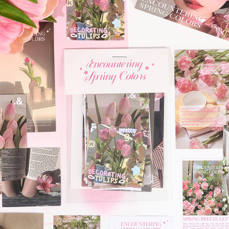 TIPETOYS&25 Stickers from the "Glimmer of Light in Life" series - Romantic Goldfish Decorative Phone Back Card Material Pack Specification image