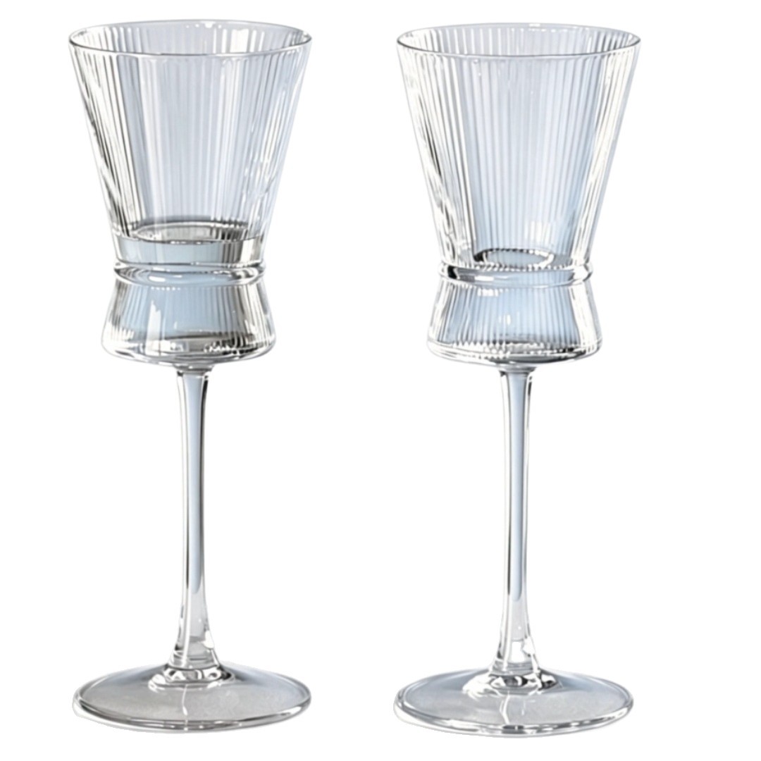 Vintage clear púrpura rod copa de cóctel copa de cóctel premium sentido denso corrugado taparra copa de vino copa de vino rojo copa de bebida Item Picture