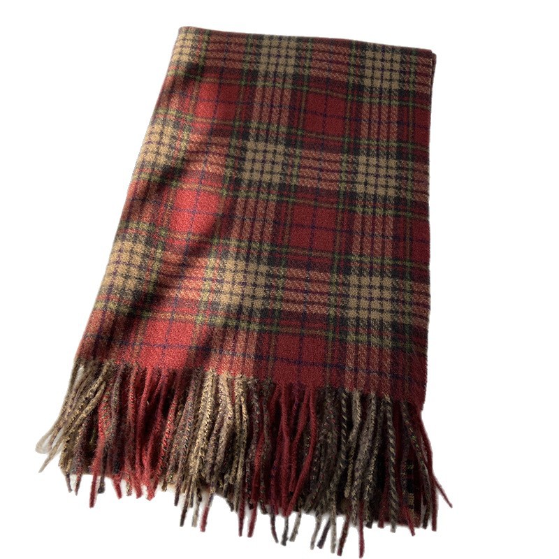 围巾/世界杯/围巾女长款百搭/女士围巾/红围巾白底实物图