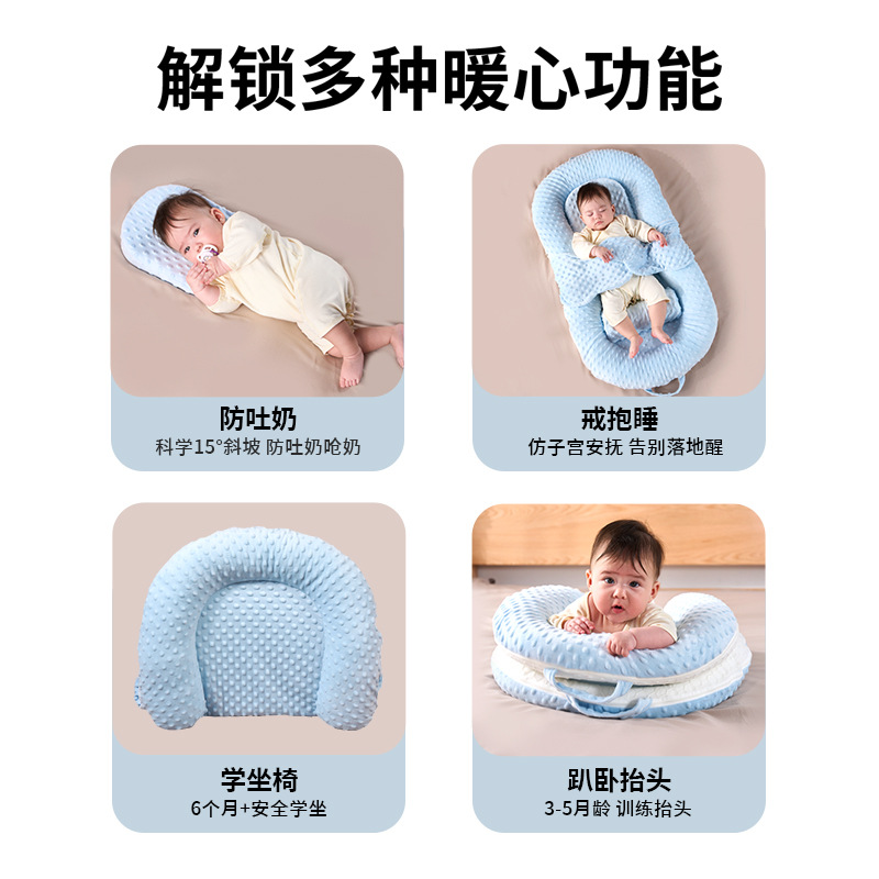 Bed-in-bed folding, newborn baby slope, summer pressure relief wonder, baby raises head to prevent choking on milk, outdoor comfort sleeping pad Application Scenario