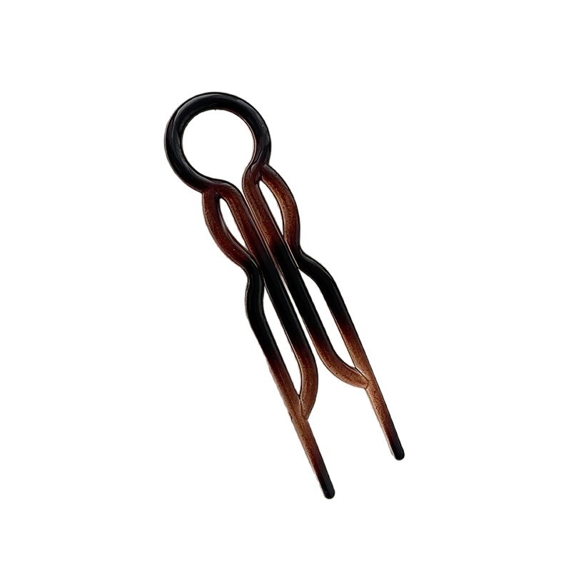 New cross-border small fish hairpin, U-shaped with a high-end feel, a niche bun hairstyle, a lazy person's updo hair accessory, hairpin, hairpin and headwear Item Picture