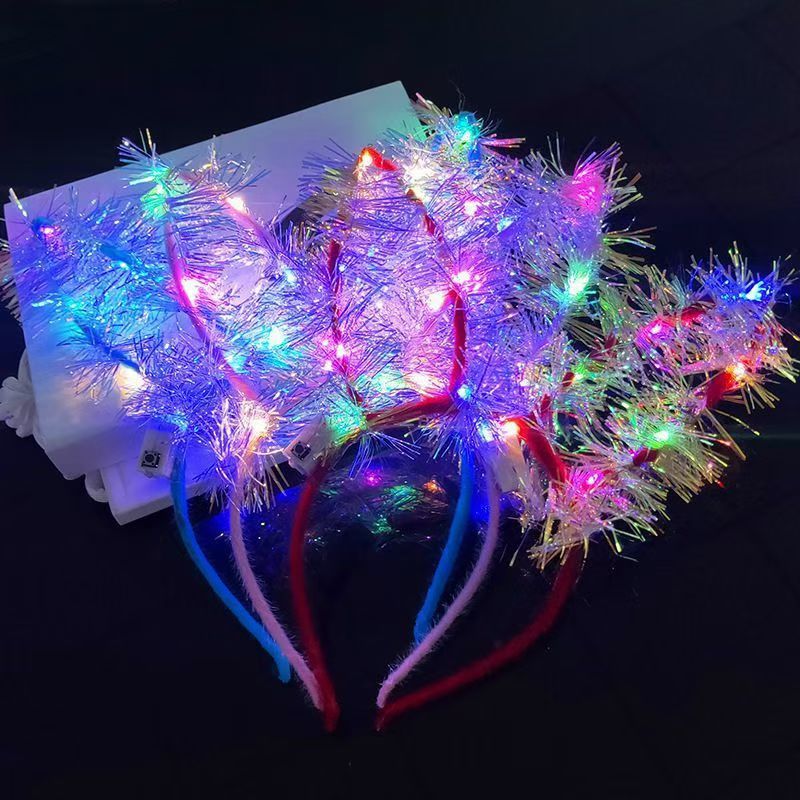 Wholesale of creative luminous toys and small gifts for children, such as luminous gold thread rabbit ear headbands and children's luminous gold thread headbands