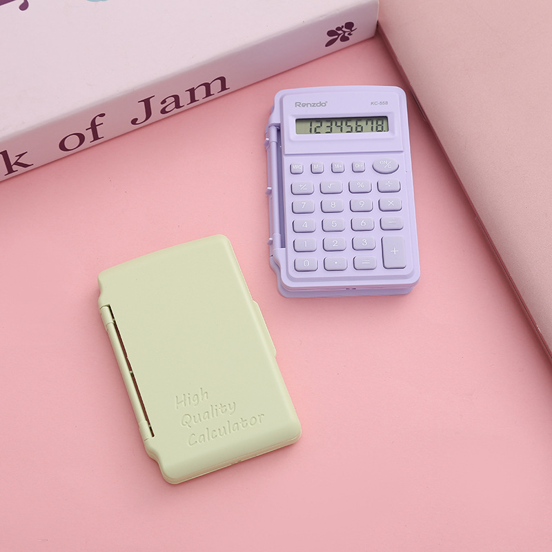 The kc-558 mini flip palm Calculator is a cute cartoon, small, portable and practical calculator Specification drawing