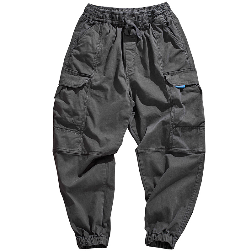 American workwear pants for men in autumn and winter are versatile, loose, large-sized washed, multi-pocket Harem pants and trendy tight-fitting casual pants Item Picture