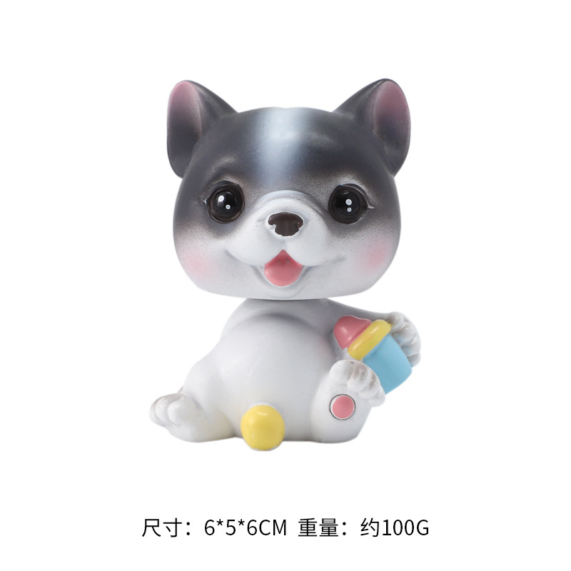 Creative animal car shaking head ornaments, pet star language decorations, car ornaments for your girlfriend as festival gifts, desktop solution Item Picture