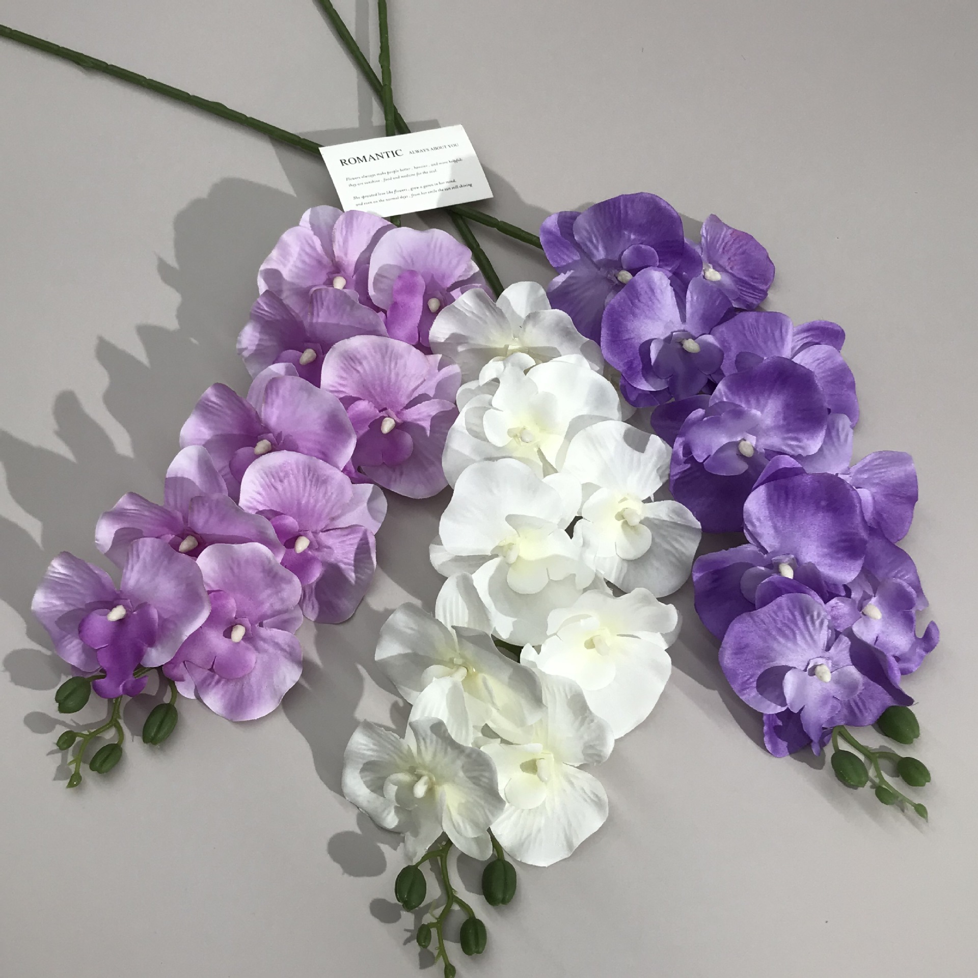 蝴蝶兰仿真花高级感逼真婚庆背景墙插花艺舞台路引地排花假花装饰