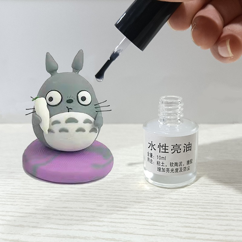 软陶亮油水性上光油 防尘增亮石膏娃娃保护油手工diy软陶泥封层细节图