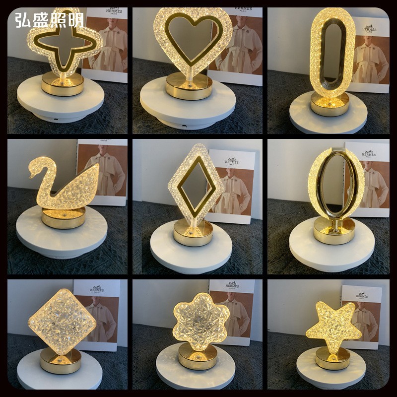 Creative gift: Star and moon night light, touch three-color charging ambient light, bedroom birthday gift: night light Application Scenario