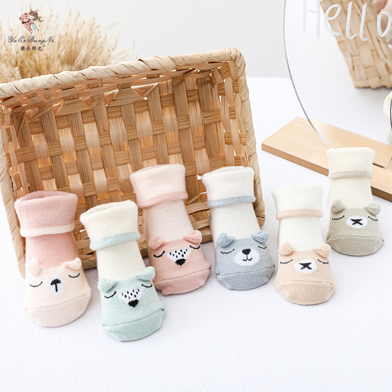 Cross-border exclusive supply of baby socks, baby thin socks, four-season baby floor socks, cartoon newborn socks wholesale Specification image