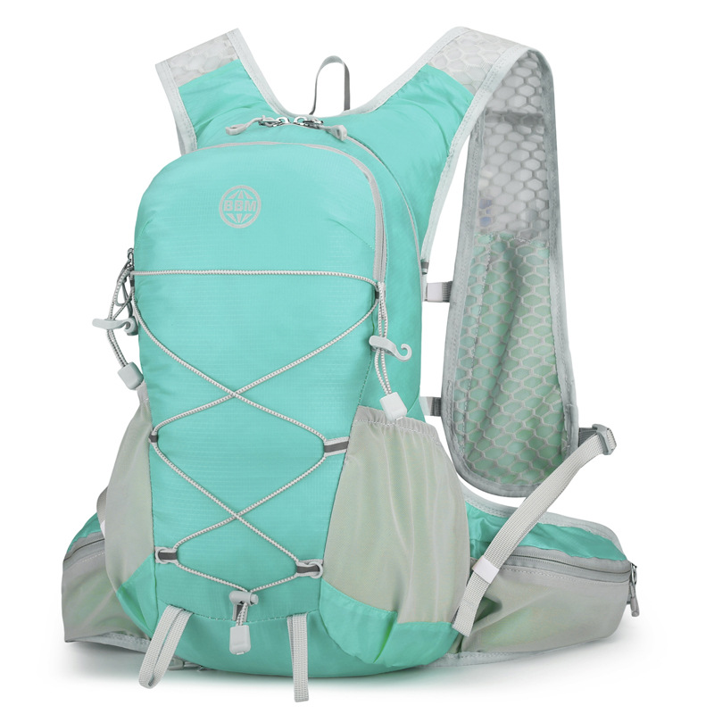 New multi-functional nylon running backpack, safety reflective sports backpack, water bag backpack details Picture