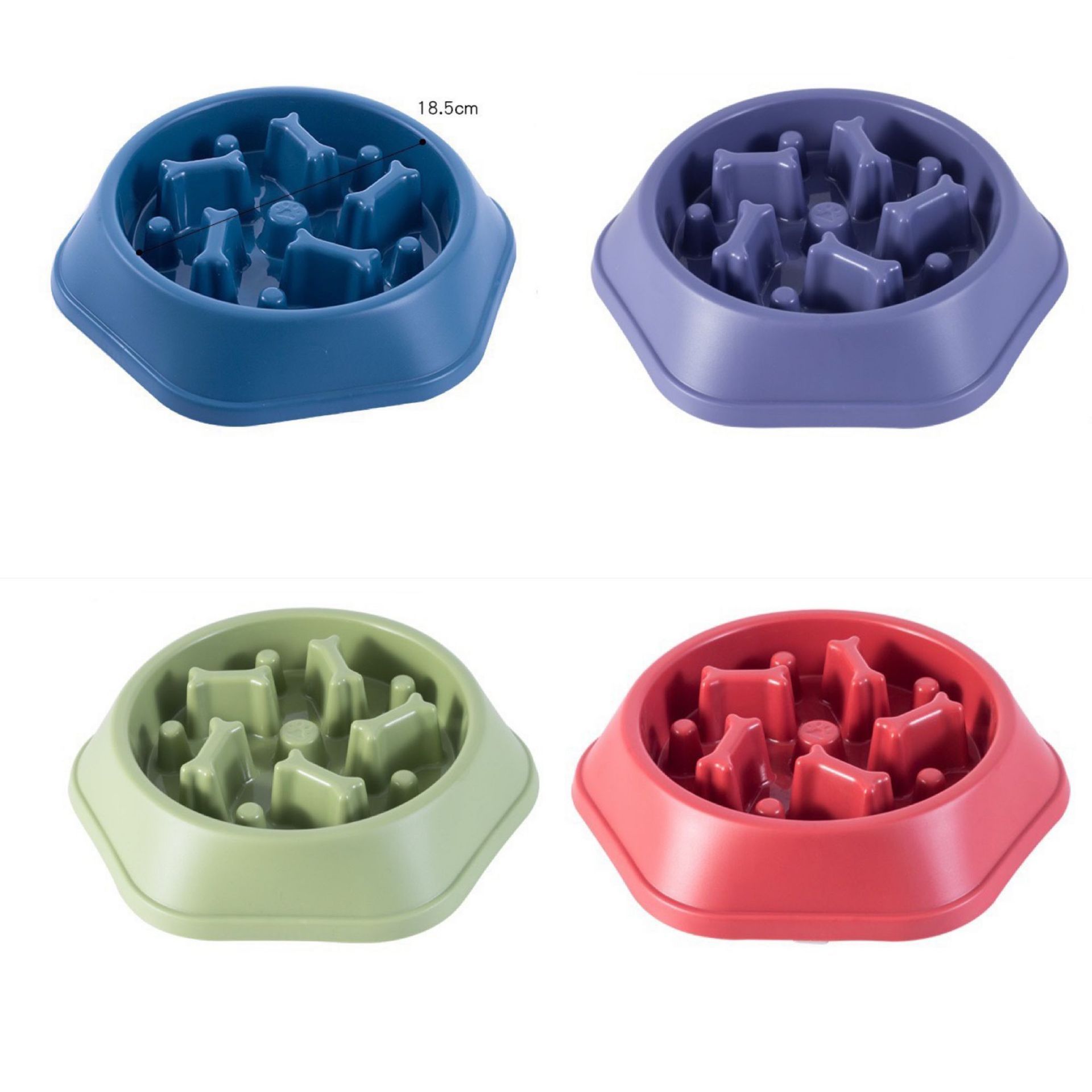 Pet supplies: Dog bowls, anti-choking slow food bowls, small and medium-sized dog feeders, cat food bowls, dog food anti-tipping bowls