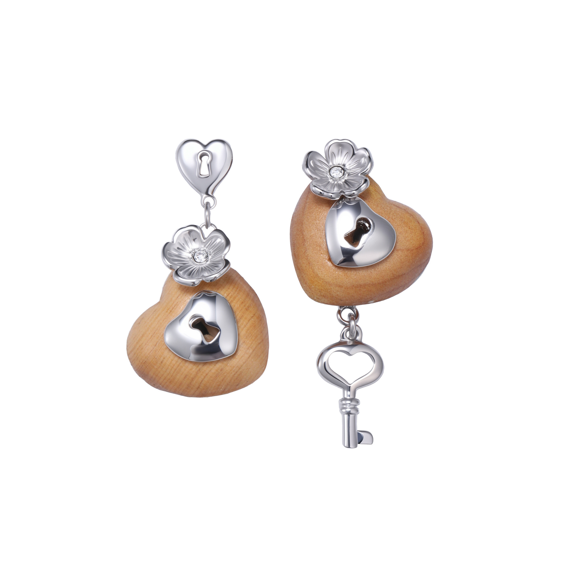 【 Customized 】 Original design of the "Mu Xin Suo Ai" series earrings, a unique and niche new type of women's light luxury earrings Item Picture