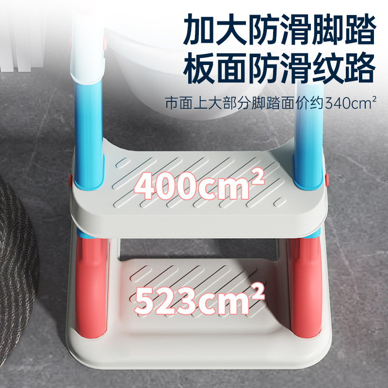 宝宝阶梯坐便器马桶圈儿童独立如厕阶梯式马桶梯防滑折叠pu坐便圈细节图