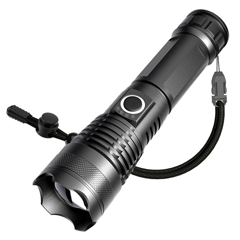 Flashlight with intense light, bright laser cannon, long-lasting charging, outdoor tactical multi-functional mini white laser flashlight