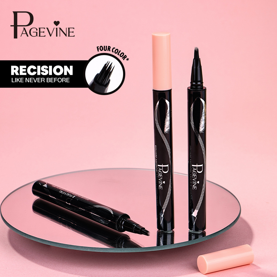 Cross-border PAGE VINE Amazon eyebrow pencil: Waterproof, sweat-proof, long-lasting, no smudge, each eyebrow clearly distinguishable, wild eyebrow pencil Specification image
